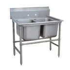 image of Advance Tabco 94-82-40 52" Two Compartment Sink, 20"W x 28"L Bowl Without Drainboard