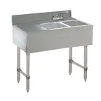 image of Advance Tabco CRB-32R 36" Underbar Sink Units, 2 Compartment with Left Drainboard