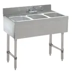 image of Advance Tabco CRB-33C 36" Underbar Sink Units, 3 Compartment without Drainboard