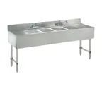 image of Advance Tabco CRB-64C-X 72" Underbar Sink Units, 4 Compartment with 2 Drainboards - Flyer