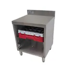 image of Advance Tabco CRCR-24-X 24" Underbar Glass Rack Storage Unit w/ 3 Glass Rack Slides, Flat Top