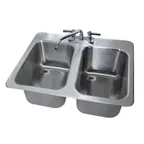 image of Advance Tabco DBS-2 Bar Sink, Drop-In, 2-Compartment, 25-1/2"W X 19"D (Overall)