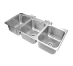 image of Advance Tabco DI-3-1612 Drop-In Sink, 3-Compartment