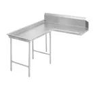image of Advance Tabco DTC-G30-48L Island-Clean "L" Shaped Dishtable w/ Left Table, 10.5" Backsplash 