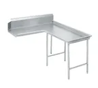image of Advance Tabco DTC-G30-72R Island-Clean "L" Shaped Dishtable w/ Right Table, 10.5" Backsplash