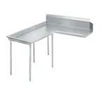 image of Advance Tabco DTC-G70-108L Island-Clean "L" Shaped Dishtable w/ Left Table, 10.5" Backsplash