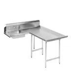 image of Advance Tabco DTS-D30-108R Soiled "L" Shaped Dishtable w/ Right Table, Pre-Rinse Sink, 10.5" Backsplash