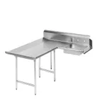 image of Advance Tabco DTS-D30-96L Soiled "L" Shaped Dishtable w/ Left Table, Pre-Rinse Sink, 10.5" Backsplash