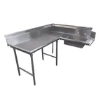 image of Advance Tabco DTS-K30-120L Soiled "L" Shaped Dishtable w/ Left Table, Pre-Rinse Sink, 10.5" Backsplash