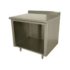 image of Advance Tabco EEK-SS-306 72" Special Value Cabinet Base Open Front Work Table / 16 Gauge Top