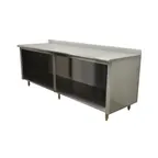 image of Advance Tabco EEK-SS-309 108" Special Value Cabinet Base Open Front Work Table / 16 Gauge Top