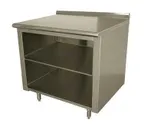 image of Advance Tabco EF-SS-2412M 144" Cabinet Base Open Front Work Table with Mid-Shelf