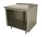 image of Advance Tabco EF-SS-245 60" Cabinet Base Open Front Work Table / 14 Gauge Top