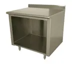 image of Advance Tabco EK-SS-368 96" Cabinet Base Open Front Work Table / 14 Gauge Top