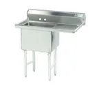 image of Advance Tabco FC-1-1818-24R 45" One Compartment Sink, 18"W x 18"L Bowl With Right-Hand Drainboards