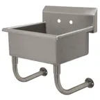 image of Advance Tabco FC-WM-2721 27" Wall Mounted Hand Sink without Faucet - 16 gauge