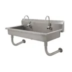image of Advance Tabco FC-WM-40EFADA 40" Wall Mounted Multi-Station Hand Sink with e-Faucet - 16 gauge