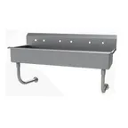 image of Advance Tabco FC-WM-60 60" Wall Mounted Multi-Station Hand Sink without Faucet - 16 gauge