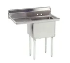 image of Advance Tabco FE-1-1620-18L-X 36" One Compartment Sink, 16"W x 20"L Bowl With Left-Hand Drainboards