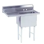 image of Advance Tabco FS-1-1620-18L 36" One Compartment Sink, 16"W x 20"L Bowl With Left-Hand Drainboards