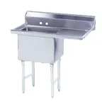 image of Advance Tabco FS-1-1620-18R 36" One Compartment Sink, 16"W x 20"L Bowl With Right-Hand Drainboards