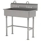 image of Advance Tabco FS-FM-40-F 40" Freestanding Multi-Station Hand Sink with Faucet - 14 gauge