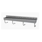 image of Advance Tabco FS-WM-120 120" Wall Mounted Multi-Station Hand Sink without Faucet - 14 gauge