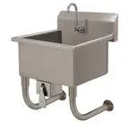 image of Advance Tabco FS-WM-2721KV 27" Wall Mounted Hand Sink without Faucet - Single Knee Valve /14 gauge