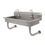 image of Advance Tabco FS-WM-40EFADA Wall Mounted Multi-Station Hand Sink with e-Faucet - 14 gauge