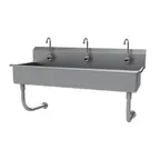 image of Advance Tabco FS-WM-60EF 60" Wall Mounted Multi-Station Hand Sink with e-Faucet - 14 gauge