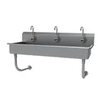 image of Advance Tabco FS-WM-60EFADA 60" Wall Mounted Multi-Station Hand Sink with e-Faucet - 14 gauge