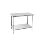 image of Advance Tabco GLG-362 24" Open Base Work Table, Galvanized Base / Flat Top (Without Backsplash)