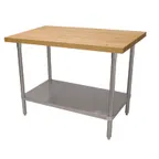 image of Advance Tabco H2S-308 96" Wood Top Work Table