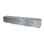 image of Advance Tabco HB-SS-2412M 144" Cabinet Base Hinged Doors Work Table with Mid-Shelf & 6 Doors