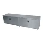 image of Advance Tabco HB-SS-247 84" Cabinet Base Hinged Doors Work Table with 4 Doors
