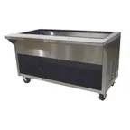 image of Advance Tabco HDCPU-5-BS 77" Heavy-Duty Ice-Cooled Table with Enclosed Base,  (5) Pan