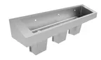 image of Advance Tabco HSS-ADA-3 Wall Mounted Hand Sink without Faucet - 16 gauge / 3 Splashes