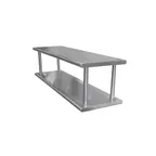 image of Advance Tabco PA-18-144-2 Pass Thru Shelf With Overshelf - 144"W x 18"D