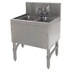 image of Advance Tabco PRB-19-22C 24" Underbar Sink Units, 2 Compartment without Drainboard