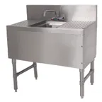 image of Advance Tabco PRB-19-31C 36" Underbar Sink Units, 1 Compartment with 2 Drainboards