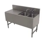 image of Advance Tabco PRB-19-32R 36" Underbar Sink Units, 2 Compartment with Left Drainboard