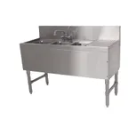 image of  Advance Tabco PRB-19-53L 60" Underbar Sink Units, 3 Compartment with Right Drainboard