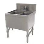 image of Advance Tabco PRB-24-22C 24" Underbar Sink Units, 2 Compartment without Drainboard