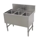image of Advance Tabco PRB-24-33C 36" Underbar Sink Units, 3 Compartment without Drainboard