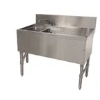 image of Advance Tabco PRB-24-42L 48" Underbar Sink Units, 2 Compartment with Right Drainboard