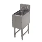 image of Advance Tabco PRHS-19-18 18" Free Standing Underbar Hand Sink Unit with Splash Mount Faucet