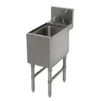image of Advance Tabco PRHS-24-12 12" Free Standing Underbar Hand Sink Unit with Deck Mount Faucet