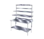 image of Advance Tabco PT-18S-48 Overshelf, Table Mounted, Single, 48"W X 18"D