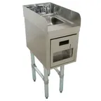 image of Advance Tabco SC-15-TS-S 15" Free Standing Underbar Hand Sink Unit w/ Soap & Towel Dispenser