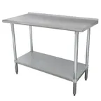 image of Advance Tabco SFLAG-362-X 36" Open Base Work Table, S.Steel Base, 1-1/2" Backsplash - Upturn / Flyer
